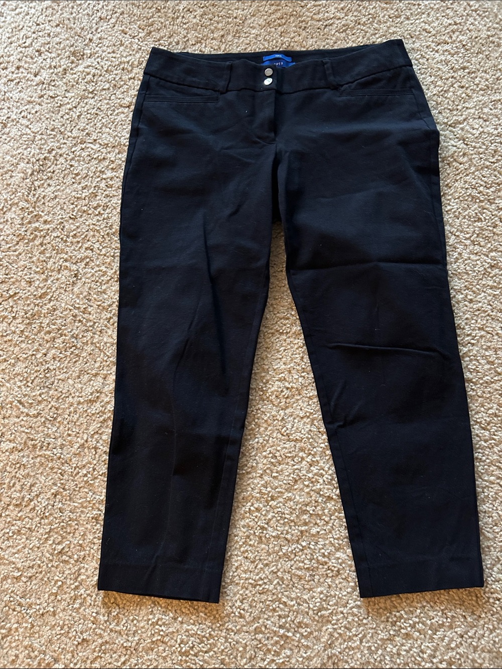 Apt. 9 Black Straight-Leg Trousers with Silver Buttons